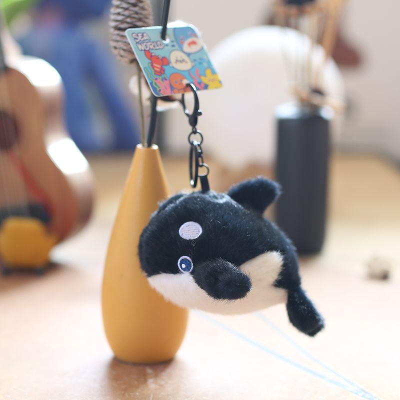 Cute Cute Marine Animal Jellyfish Pendant Plush Toy Doll Crab Lobster Keychain Bag Hanging Decoration