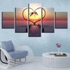 Wall Art Canvas Paintings Frame 5 Pieces Pictures Ocean Hearts Tree Sunrise Bridge Landscape Poster Modular Home Decor No Frame
