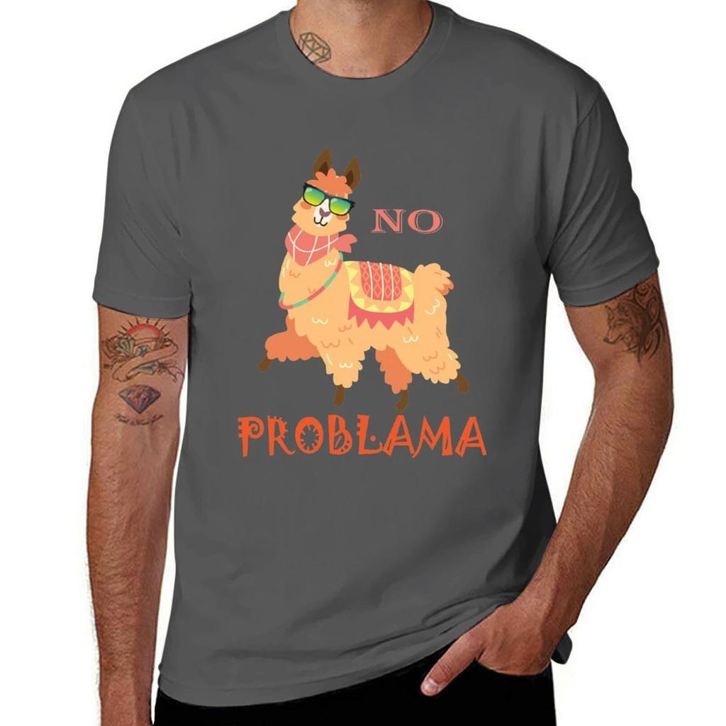 No Problama Lama With Sunglaess Tshirt Casual Work Wear Tshirt