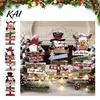 Farmhouse Christmas Centerpieces Table Decoration, Rustic Wooden Tabletop Sign, Vintage Decorative Decor Desktop Plaque for Holiday Party Tiered Tray,
