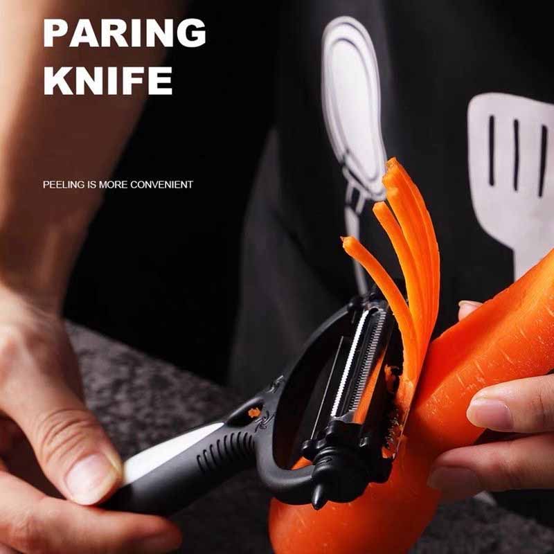 3 в 1 Вращающаяся Овощечистка для Овощей и Фруктов Вращающаяся на 360 градусов Картофелечистка Резак Планер Терка Кухонные Инструменты