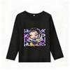 K-Pop Истребители Демонов Футболки с длинным рукавом для девочек Кавайные мультяшные топы с принтом Детские повседневные футболки Осенняя детская одежда