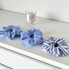 New Scrunchies Striped Blue Color Large Size Hair Ties Fresh Sweet Elastic Hair Band Women Hair Accessories