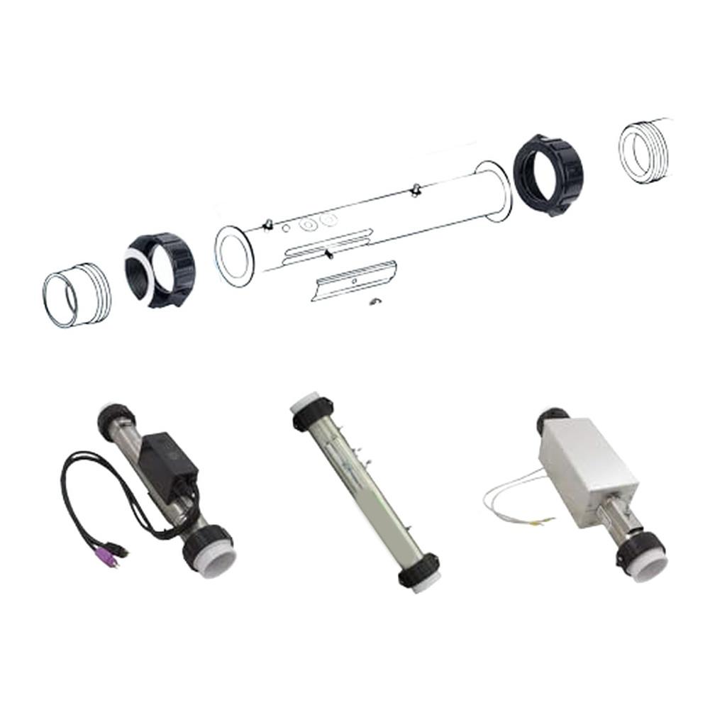 Spa Installation As Shown Split Nut Union Compatible Spa Heater Parts Spa Heater HydroQuip Assembly Secure Connection Mechanism