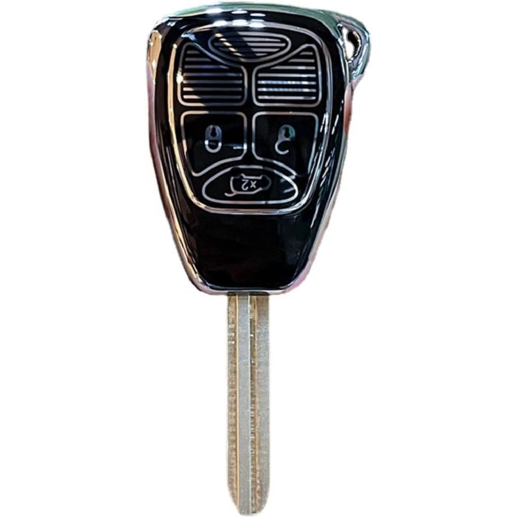 TPU Car Key Fob Cover for 2011-2014 Chrysler 200 2004-2008 300 Pacifica PT Cruiser Sebring Sedan Dodge Avenger Caravan Jeep Liberty Aspen Charger