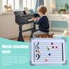 Double-Sided Magnetic Music Staff Whiteboard High Low Notes Teaching Aid Mini Dry Erase Board Students Teachers Music Classroom Supplies