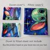 Alien-themed spaceship. Bedding Duvet cover sets Duvet covers Pillowcases gifts (1 * Duvet Cover 2 * Pillowcases, without duvet insert)