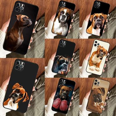 Чехол для телефона с собакой-боксером для iPhone Samsung Galaxy Redmi Xiaomi Oppo OnePlus Note SA 7 8 9 10 11 12 13 14 20 21 22 23 53 54 Pro Max Plus Ultra TPU Soft