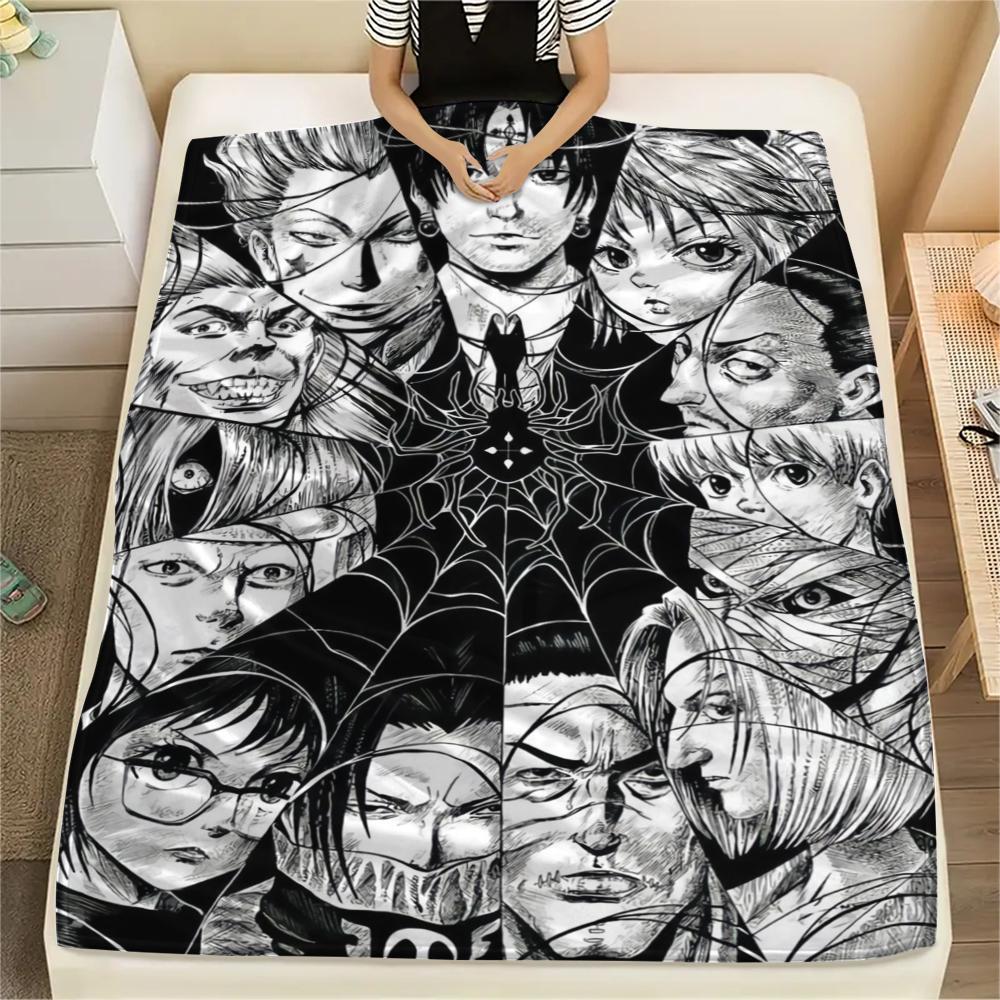Hunter × Hunter Printed Flannel Blanket Cozy for Bed Sofa Travel Picnic Holiday -xia78