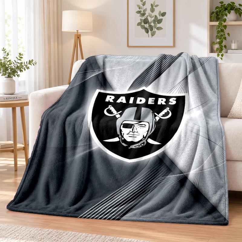 Las Vegas Raiders Printed Flannel Blanket Warm Comfort Bed Throw For Indoor Home Decoration