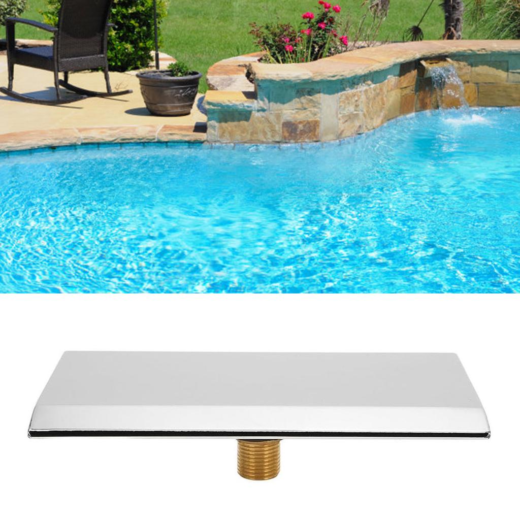 Pool Water Fountain Pool Waterfall Fount Stainless Steel Water Sprinklers Wall Mounted Waterfall Water Outlet Nozzle