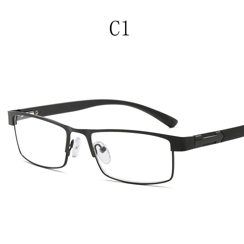 Rooftrellen Metal Frame Men Reading Glasses Vintage Business Hyperopia Eyewear Male Reading Eyeglasses +100 +150 +200 To +400