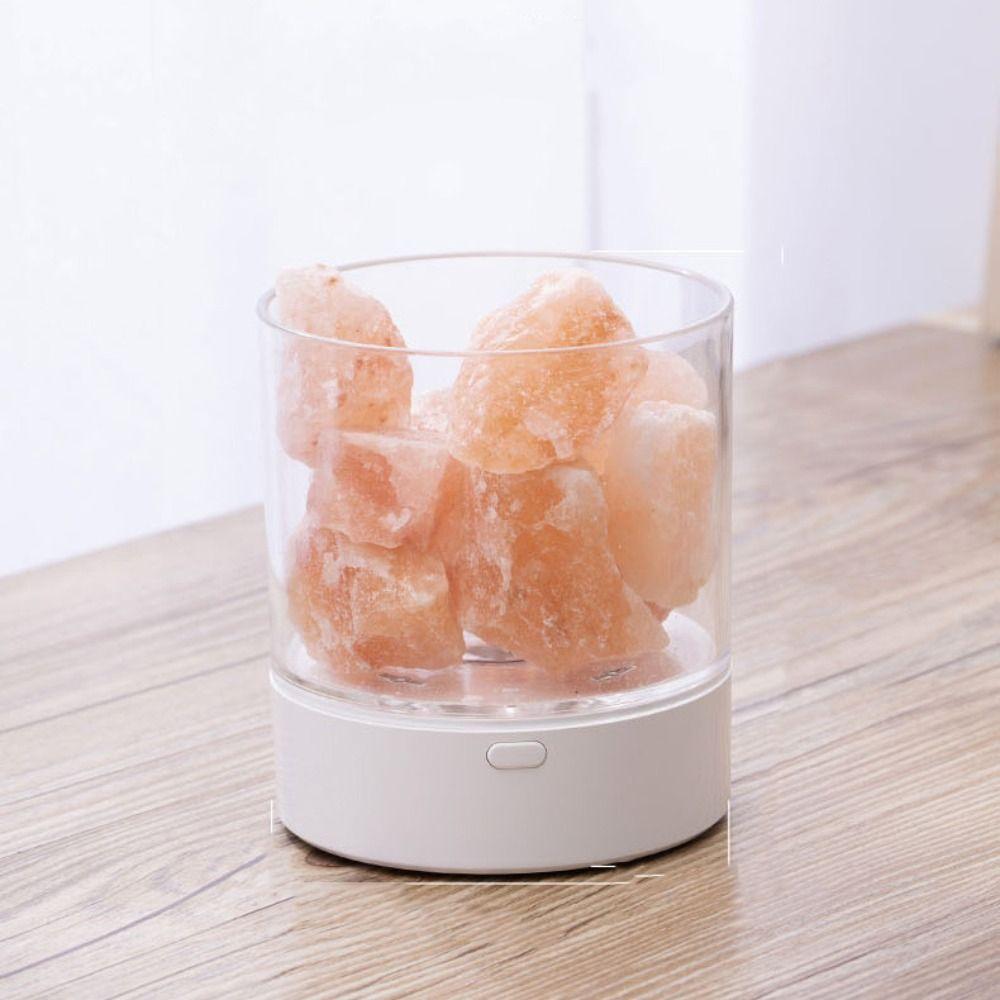 Natural Crystal Salt Lamp 7 Color Lights Table Lava Lamp Decorative Fixture LED Table Light  Desk