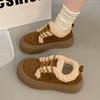 Flats Fur Platform Suede Women Snow Plush Cotton Casual Sport Shoes Winter Sneakers 2025 Trend Running Shallow Fad Botas Mujer