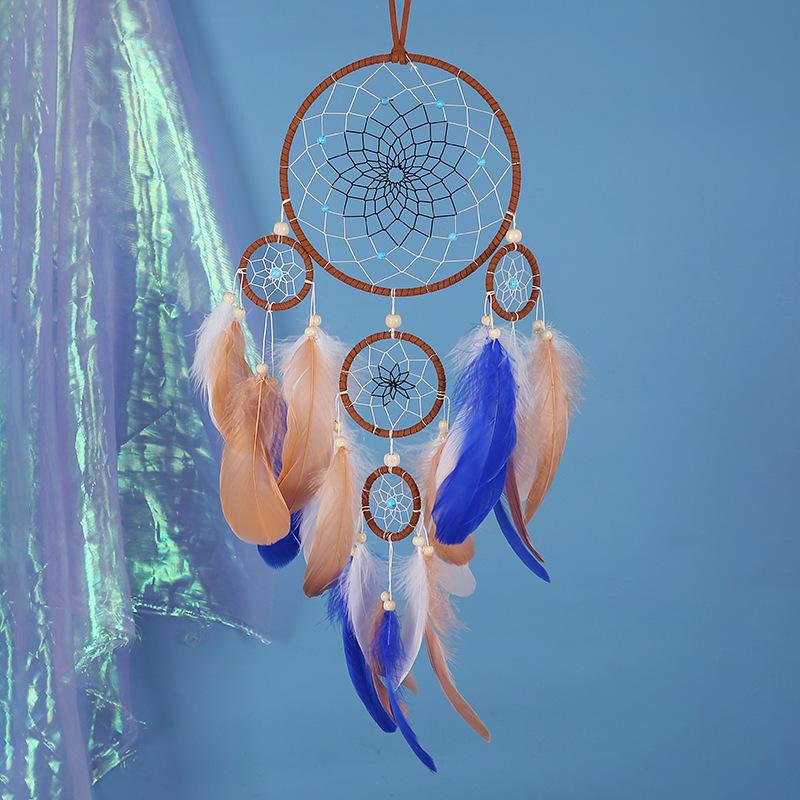 Новый индийский ловец снов, подвесное украшение в виде паутины, подвесное украшение для гостиной, ретро-поделки в виде колокольчика