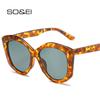 SO & EI модные большие многоугольные солнцезащитные очки кошачий глаз женские модные леопардовые очки солнцезащитные очки UV400 мужские квадратные градиентные солнцезащитные очки