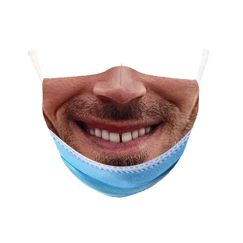 Унисекс Повседневная противопылевая маска для лица 3D принт забавная маска уличная защитная маска для лица