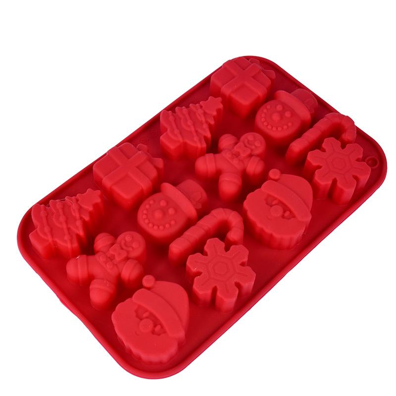 Рождественские силиконовые формы для шоколада, пряничный человечек, снежинка, рождественская елка, конфеты, печенье, инструменты для выпечки, новогодний декор для торта