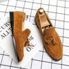 Spring Luxury Brand Men Tassel Shoes Loafers Men Shoes Casual Suede Slip On Breathable Comfortable Moccasins Shoes Nubuck Shoes