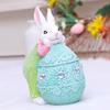 Украшения в виде пасхальных кроликов, милые расписанные вручную фигурки кроликов из смолы, переносные украшения для пасхальных яиц, Пасха