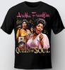 ФУТБОЛКА ARETHA FRANKLIN. ЧЕРНЫЙ ЦВЕТ. ДЖАЗОВЫЕ ФУТБОЛКИ, ФУТБОЛКИ В СТИЛЕ СОУЛ. МАЙЛЗ. Унисекс футболка R N B