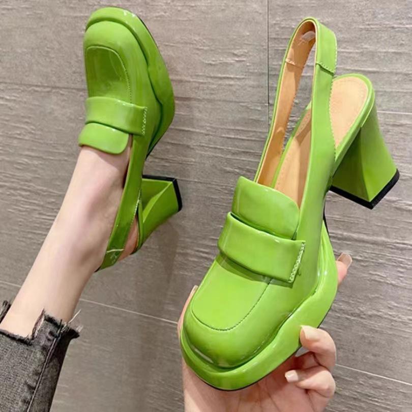 Сандалии со стразами Mary Jane Rhinestone Comfort Shoes Женские летние туфли на квадратном каблуке для девочек на высокой платформе в стиле ретро