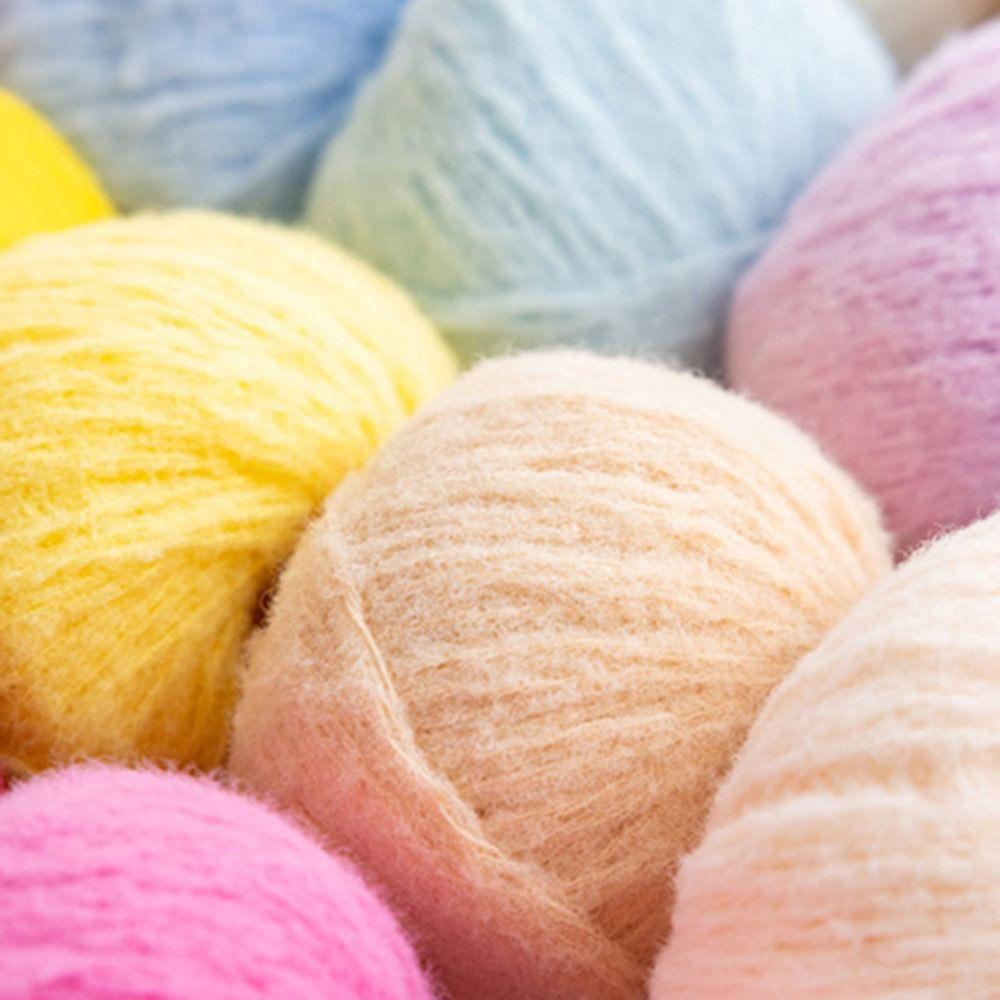Multicolor Wool Ball Cotton Candy Yarn Ball Woven Material Wool Thread  for Knitting Doll Hair Clip