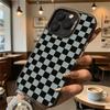 Черно-серая клетчатая чехол-бампер для Redmi Note 15 14 13 12 11 10 9 Pro Plus, защитный от царапин, премиальная жесткая крышка