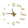 Acrylic Wall Sticker Clock with Luminous Function, Silent Living Room Wall Clock