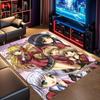 Fortune Arterial Anime Area Rug, Non Slip Floor Mat, School Girls Characters Print Carpet for Living Room Bedroom Decor
