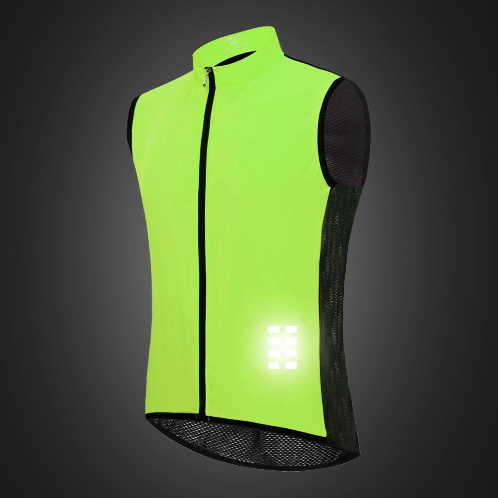 Cycling Vest Men's Reflective Sleeveless Jersey MTB Road Bike Breathable Bicycle Tops Gilet