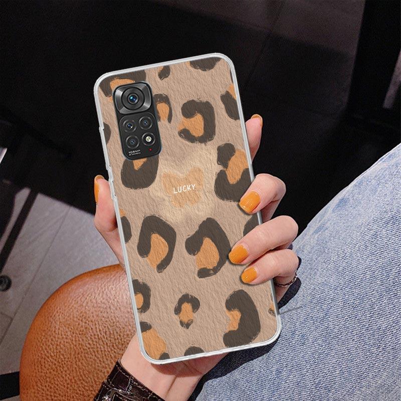 Чехол для телефона с леопардовым принтом для Xiaomi Redmi Note 15 14 13 12S 12 11 Pro Plus 14S 11S 11E 10 10S 11T 5G Персонализированный чехол Redmi No