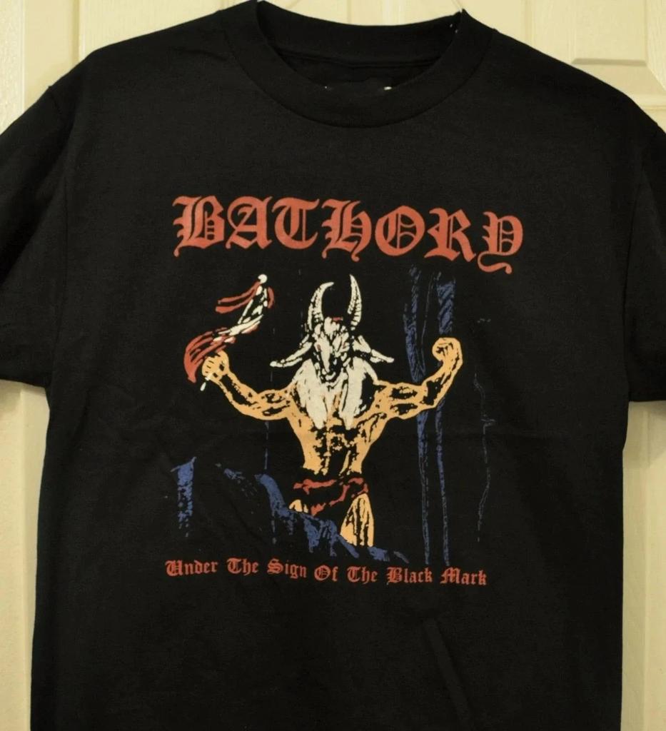 Bathory The Return of the Darkness and Evil Album Tee Dark Bauhaus Design Black Metal Fan Comfortable Women And Men Tshirts