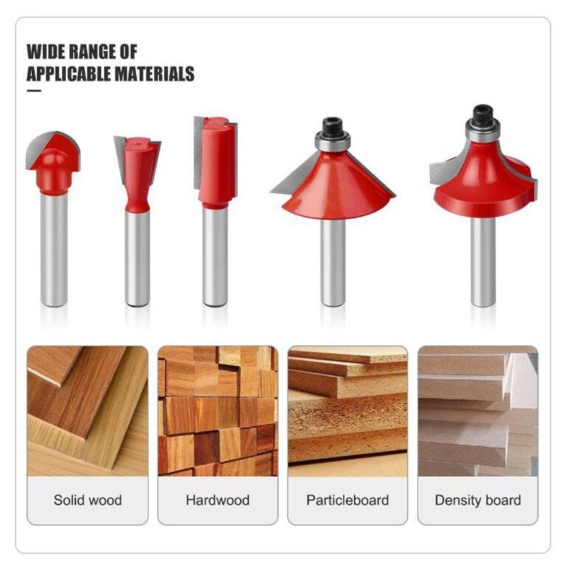 12 шт., набор фрез с хвостовиком 6 мм, прямые фрезы для деревообработки, фрезы по дереву, режущие фрезы с деревянной коробкой