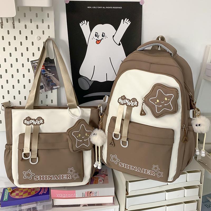 Школьный рюкзак детский, для учеников начальной школы, для девочек, для учеников средней школы, стильный комплект из двух предметов высокой ценности, рюкзак,.