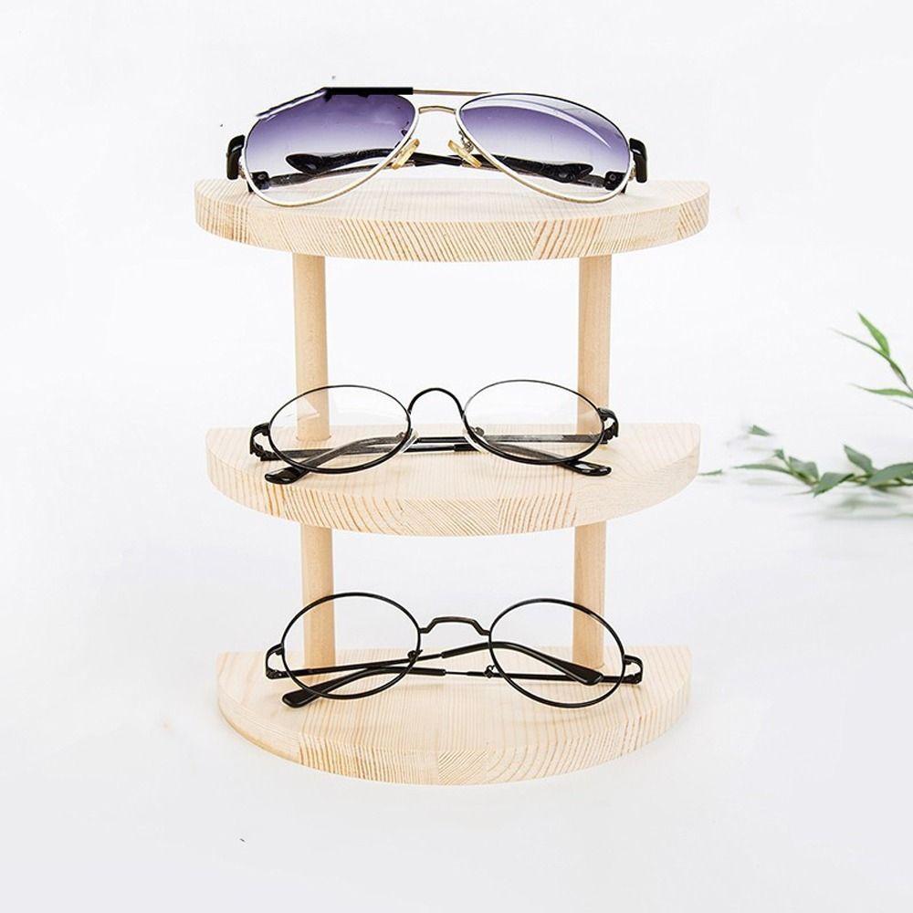 Case Wooden Eyewear Stand Holder Eyeglasses Organizer Sunglasses Display Case Glasses Display Rack