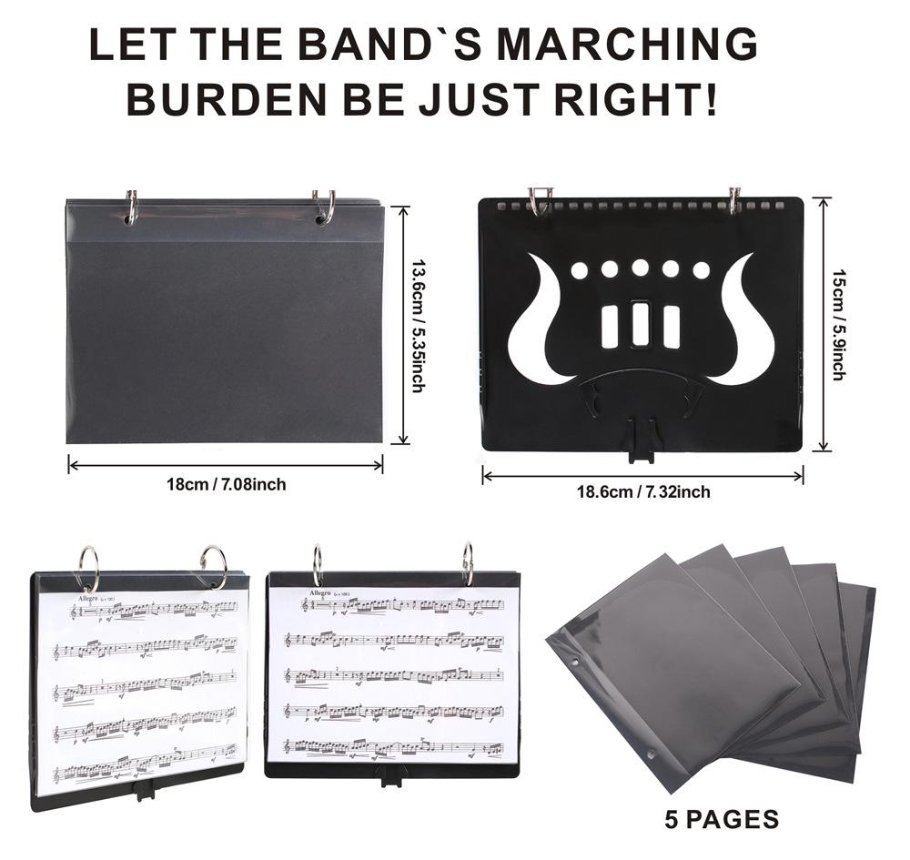 Universal Brass Band Marching Music Stand Clip for Wind Instruments