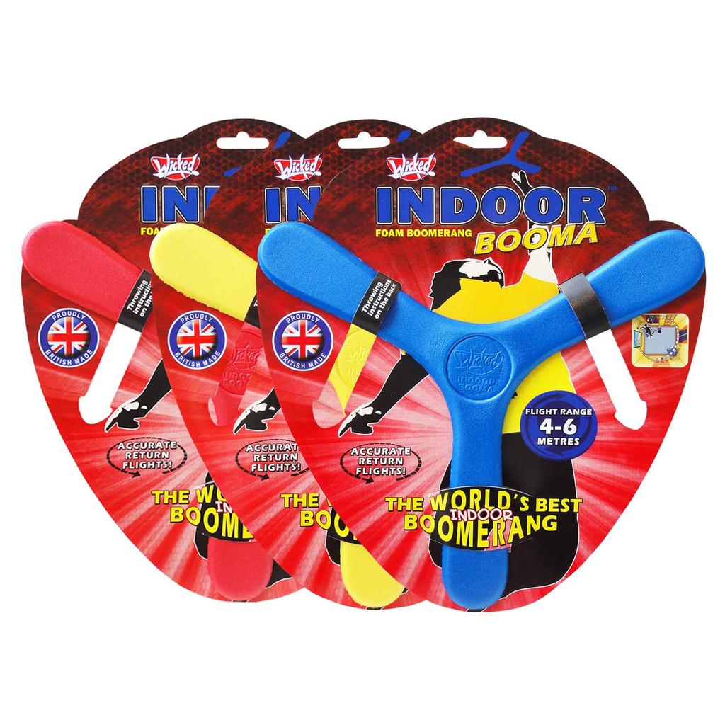 Langs Japan Indoor Boomerang Yellow Made in England 4-6 Meters Distance 6+ Ages