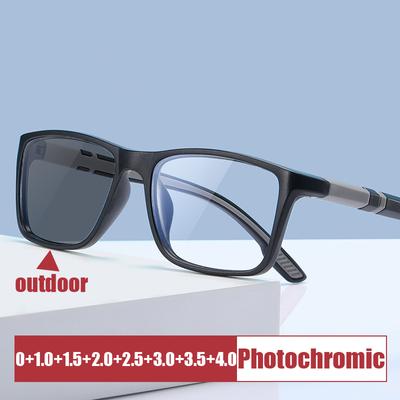Новые трендовые фотохромные очки TR90 для чтения 3 в 1, бифокальные солнцезащитные очки для активного отдыха, спортивные очки с защитой от синего света для близи и дали, диоптрийные