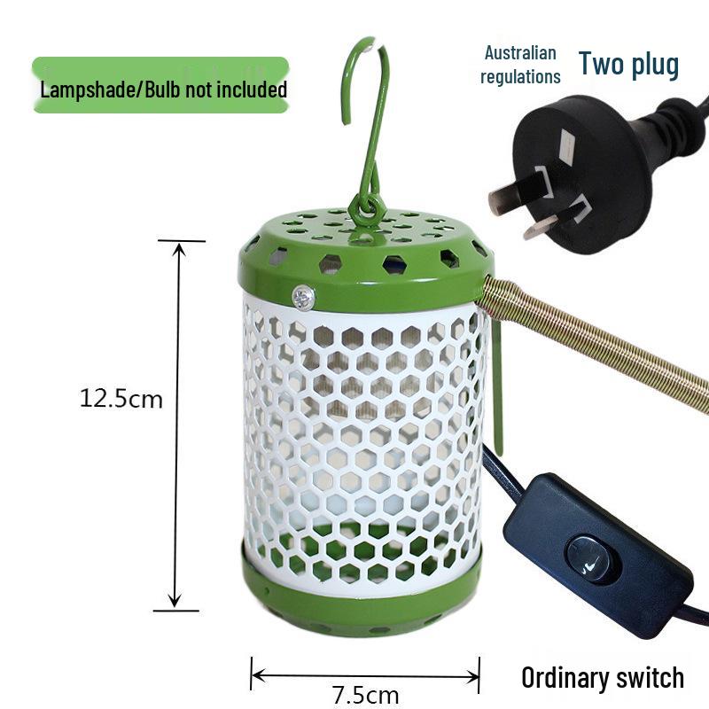 Parrot & Reptile Heat Lamp with Bite-Proof, Anti-Scald Mesh Cover