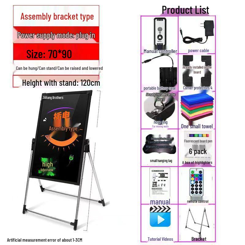 Светящаяся флуоресцентная доска для рекламы на ночном рынке и уличных киосках