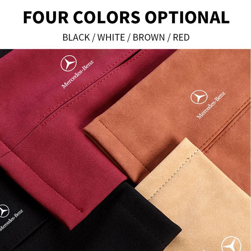 Автомобильный держатель для салфеток, коробка, подвесной органайзер на солнцезащитный козырек, аксессуары для хранения для Mercedes Benz AMG W212W205 W246 W177 W176 W213 GLC GLE GLS ML, приветственная лазерная подсветка