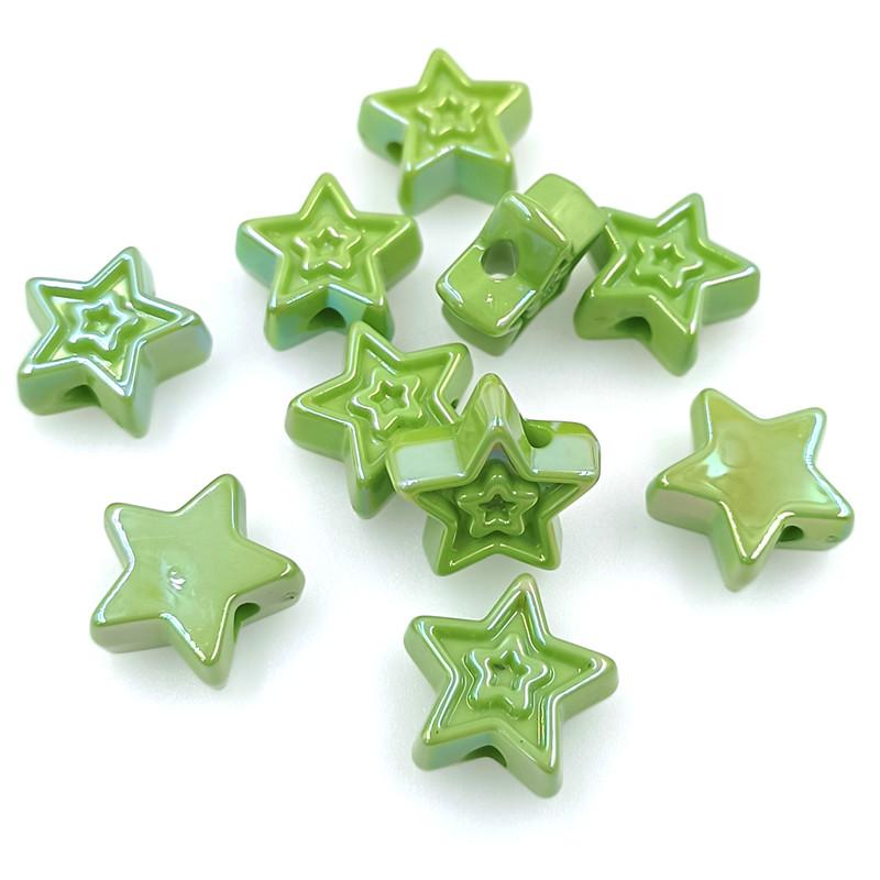 5pcs Fashion for Earrings DIY Handmade Accessories Bracelet Necklace Making UV Phantom Color Stereo Star Beads Creative Jewelry Materials Accessories