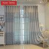 1 шт. серия Nuan в европейском стиле, современные синие ажурные жаккардовые удобные шторы для гостиной, спальни, домашнего декора