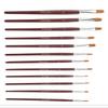 Red Nylon 12pcs Wine Hair Drawing Brush Art Painting Set Toolflat