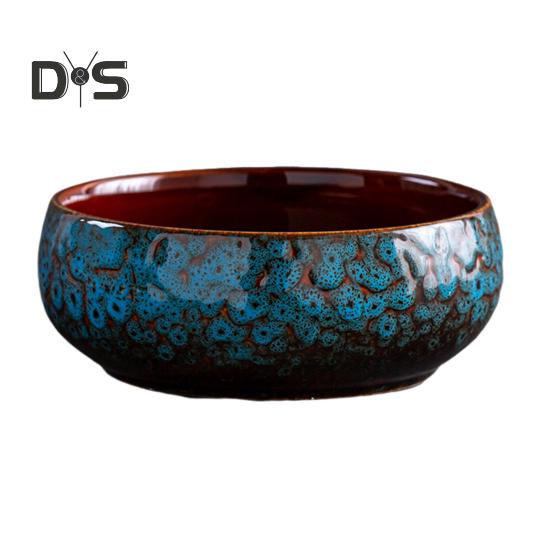 Керамический горшок для лотоса, крупнокалиберная непористая круглая ваза, цветная глазурь для нарциссов, цветочный горшок для водных растений, чаша для лотоса, гидропоника