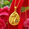 Золотой цвет двойной кулон в виде лебедя женский бутик ювелирных изделий ожерелье в форме сердца женский темперамент