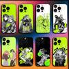 Зеленый Юри Парень KiniOto Манга Чехол для Телефона Для iPhone 16,15,14,13,12,11,Pro,XS,Max,XR,Plus,E,Mini Мягкий Черный Чехол