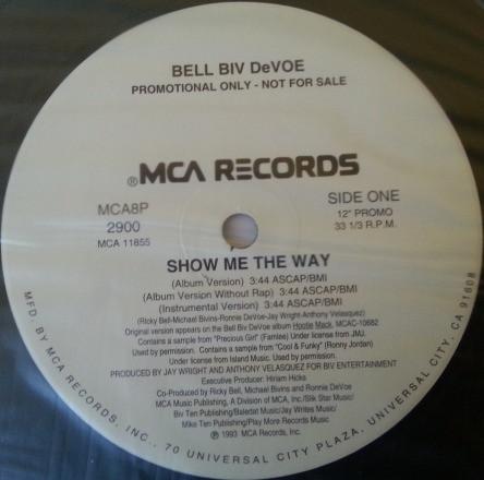 12-дюймовая пластинка BELL BIV DEVOE - Покажи мне путь MCA8P2900 MCA Records 1993 США Рэп и хип-хоп/R&B Б/У