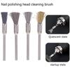 1Pcs Nail Drill Bit Cleaning Brush Electric Manicure Drills Copper Wire Cleaner
